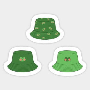 Frog bucket hat set Sticker